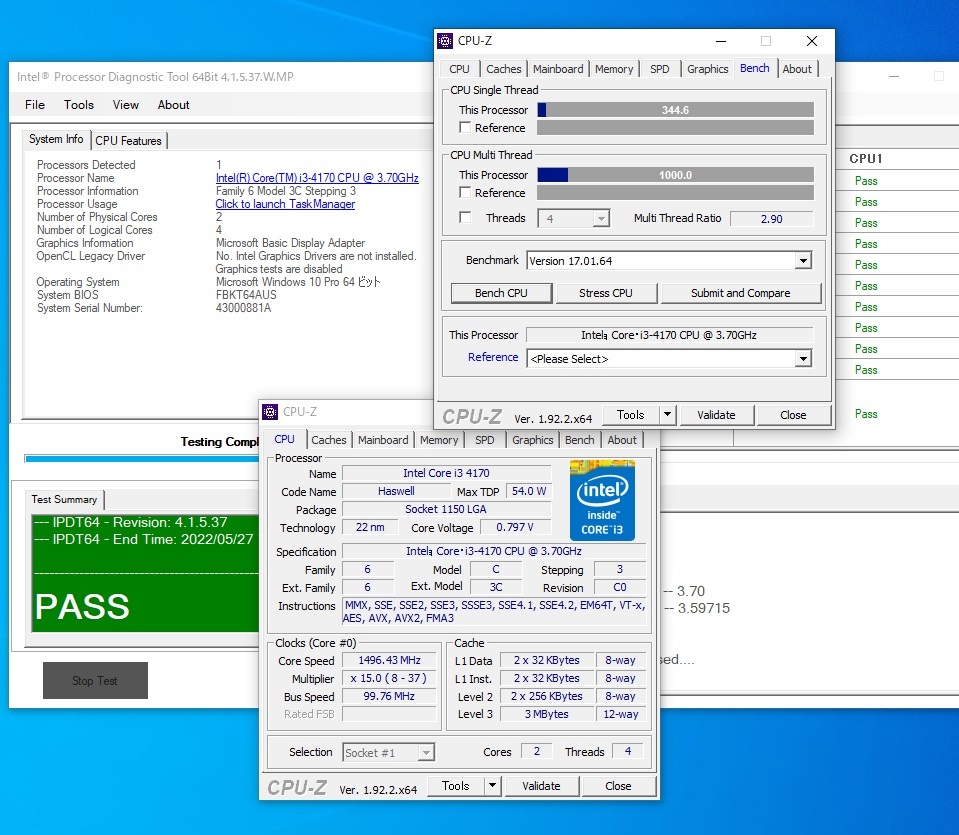 【中古】Intel Core i3 4170 LGA1150 Haswell Refresh