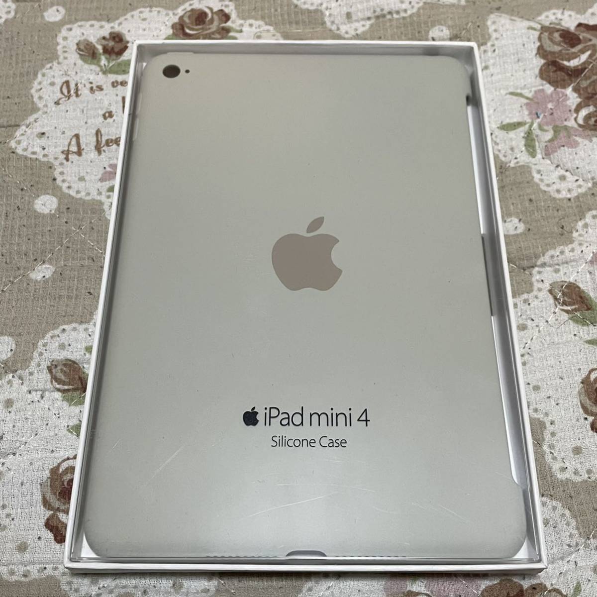 【新品】アップル Apple iPad mini4 シリコーンケース ストーン MKLP2FE/A（純正・国内正規品） Stone_画像1