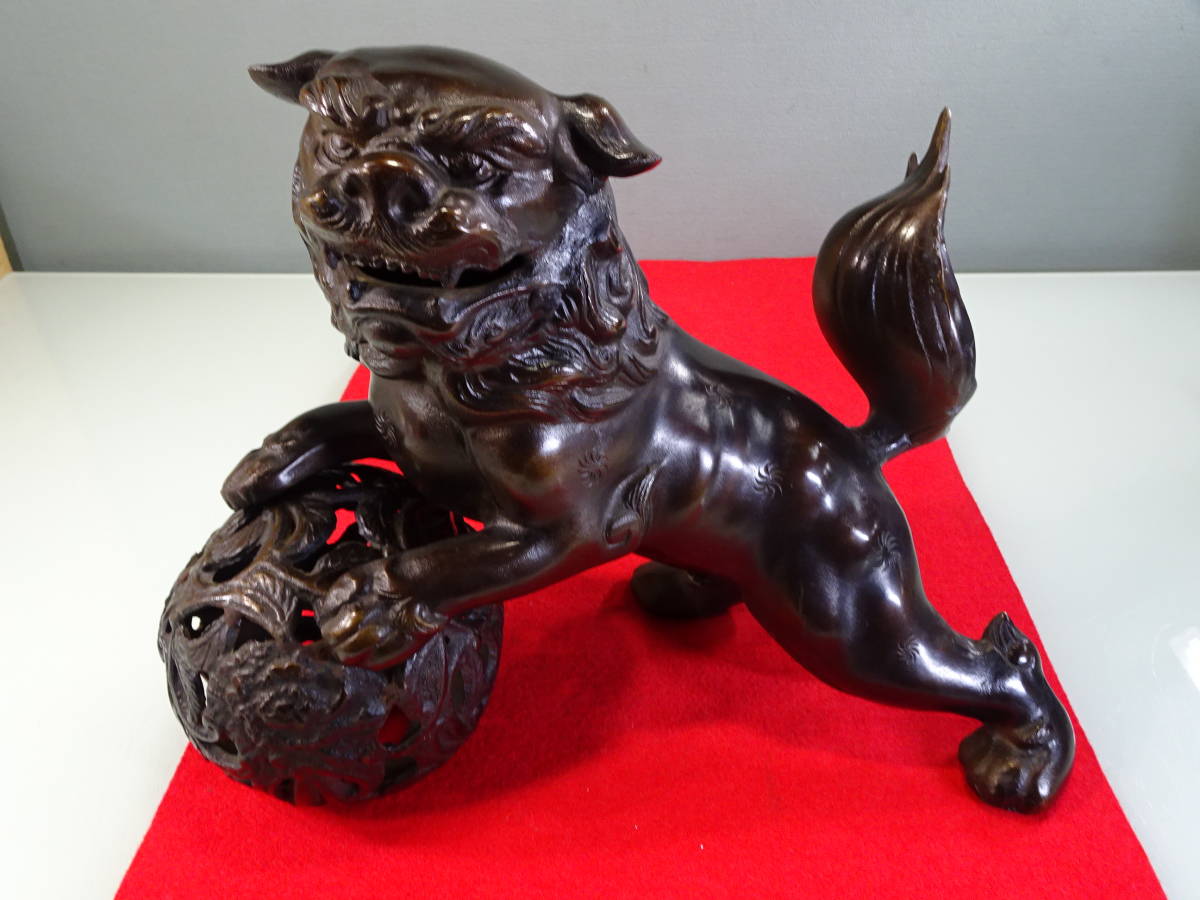 大きめ 玉獅子 赤獅子 獅子舞 狛犬 玉乗り獅子 シーサー 縁起物 大きめ 玉獅子 赤獅子 獅子舞 狛犬 玉乗り獅子 シーサー 縁起物