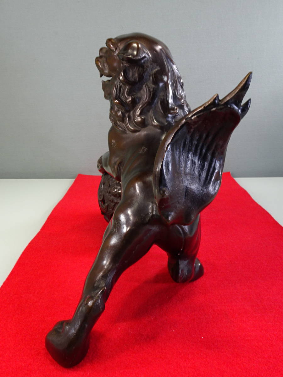 大きめ 玉獅子 赤獅子 獅子舞 狛犬 玉乗り獅子 シーサー 縁起物 大きめ 玉獅子 赤獅子 獅子舞 狛犬 玉乗り獅子 シーサー 縁起物