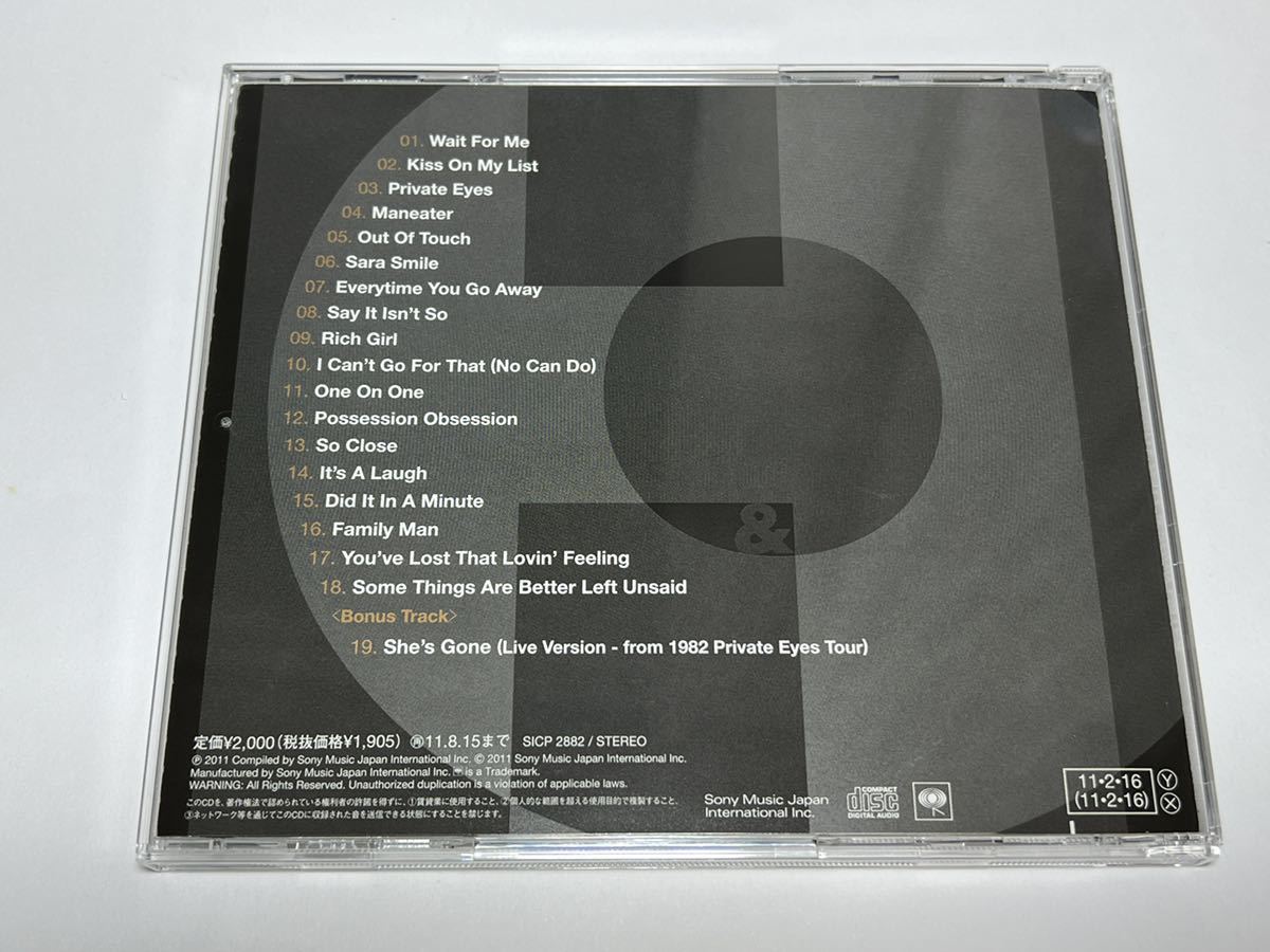 ★SICP-2882 Daryl Hall & Jone Oates Greatest Hits - Japan Edition ダリル・ホール&ジョン・オーツ グレイテスト・ヒッツ