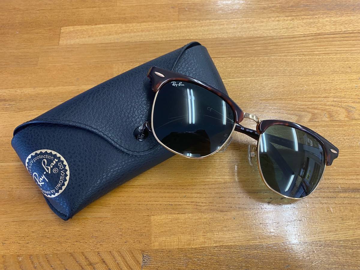 ヤフオク! - 美品 正規品 Ray-Ban レイバン クラブマスターサン...