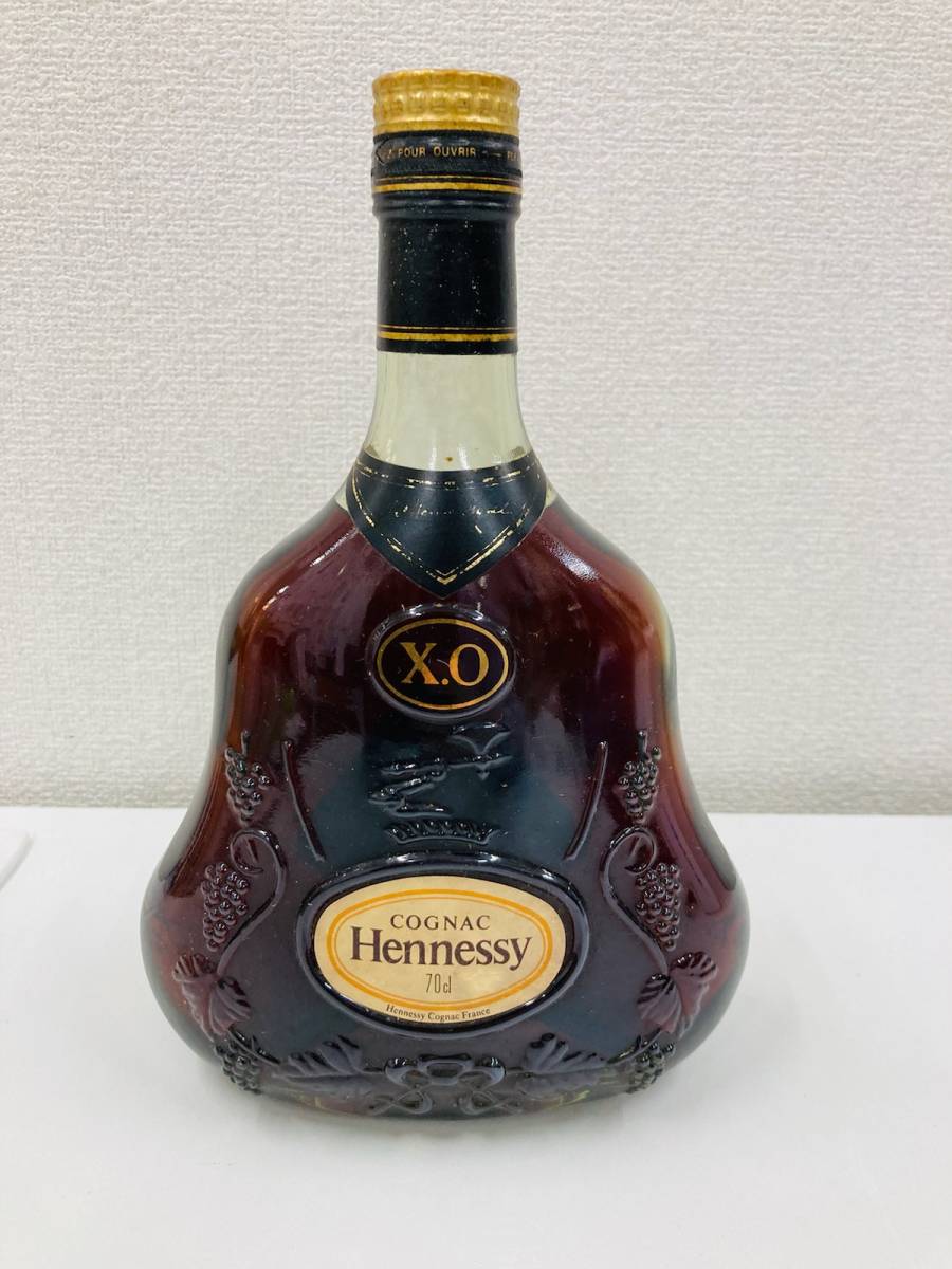 45615】お酒 ブランデー Hennessy ヘネシー XO グリーンボトル 金