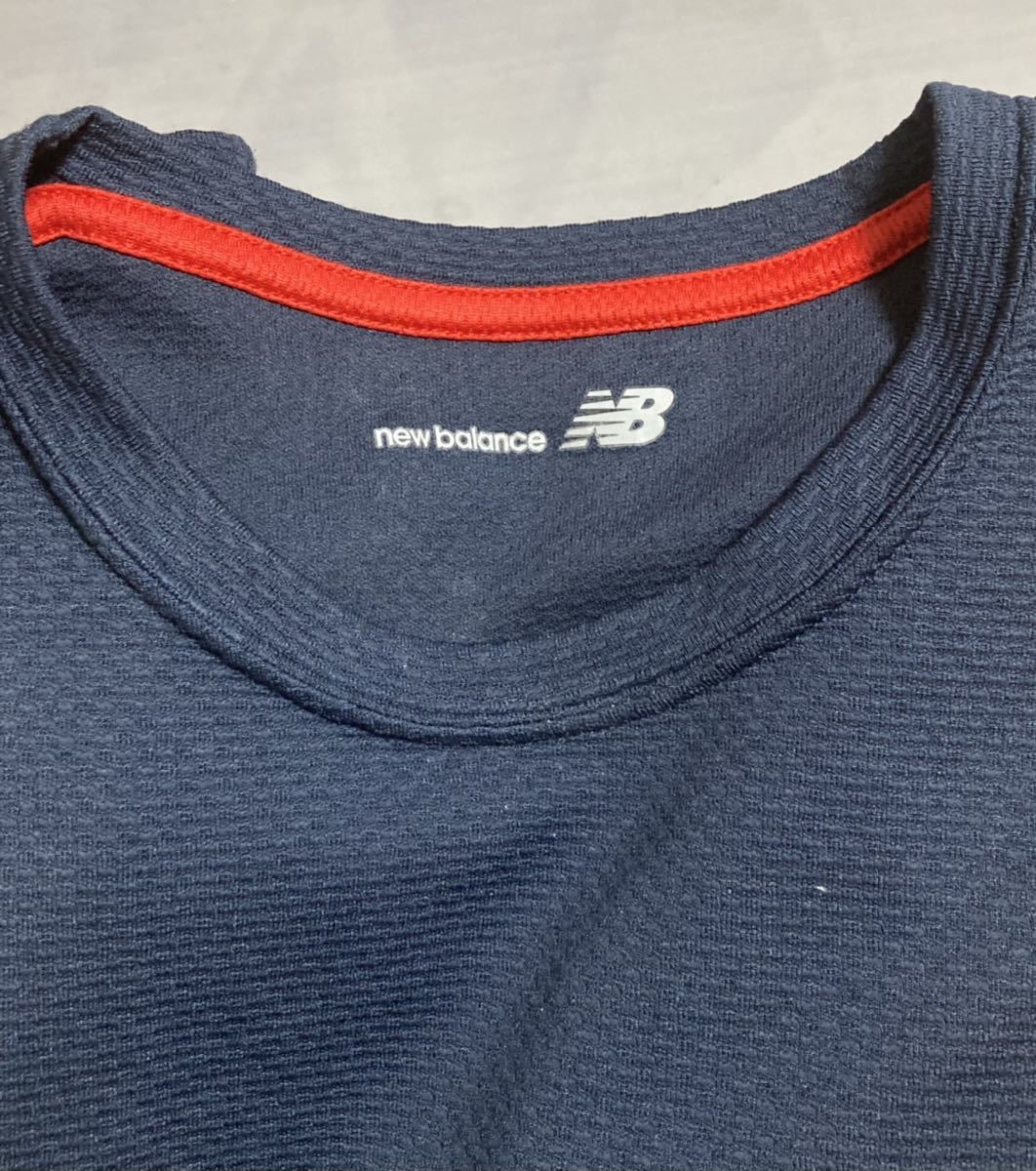 ニューバランス　New Balance 半袖Tシャツ T-SHIRT プラクティス　ランニング　M ネイビー　紺