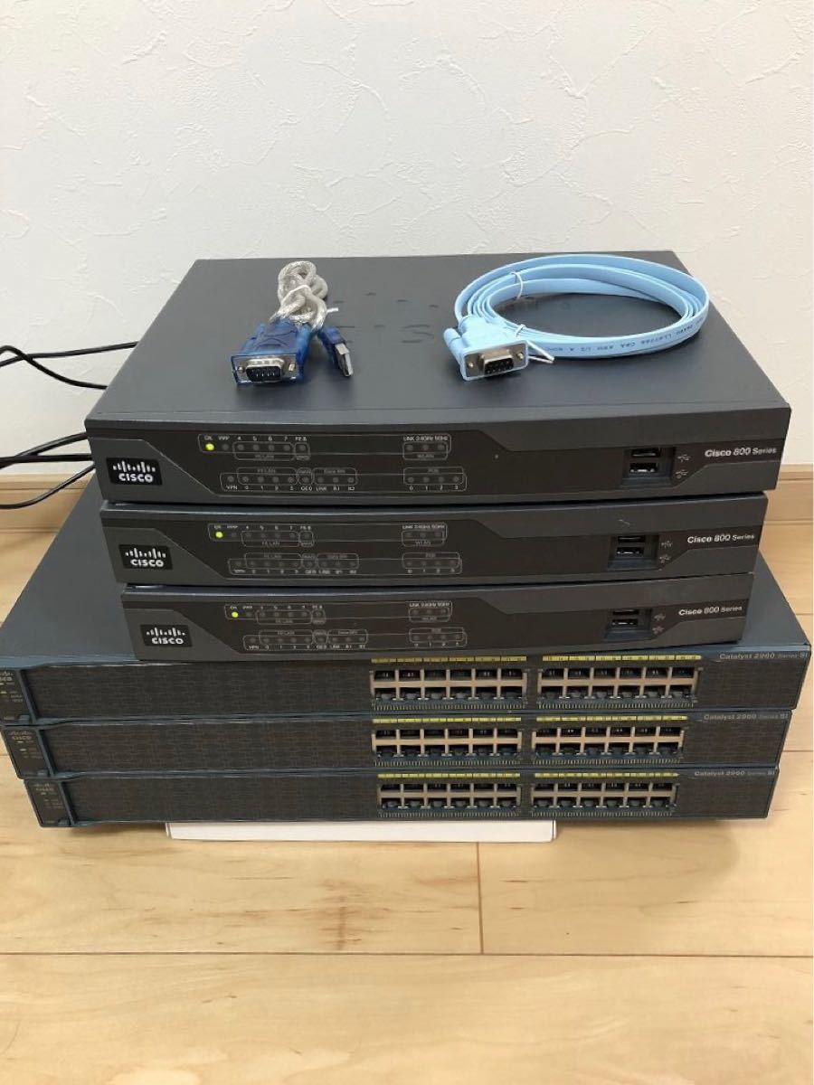 CCNA、CCNP】6台セットCisco892J、Catalyst2960 CCNA、CCNP】6台セットCisco892J、Catalyst2960