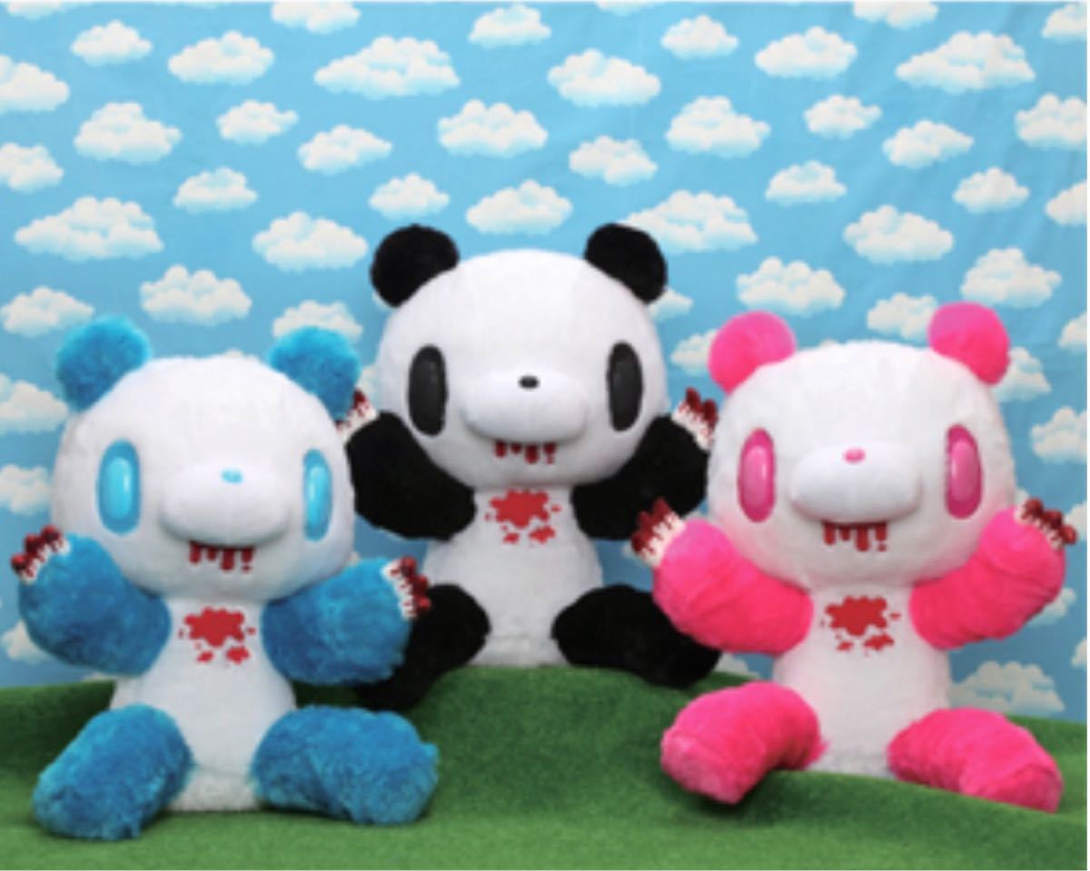 日本製 ぬいぐるみ-レア!3体セット!チャックスGPXL座(すわ 再販開始 セット ぬいぐるみ グルーミー キャラクターグッズ