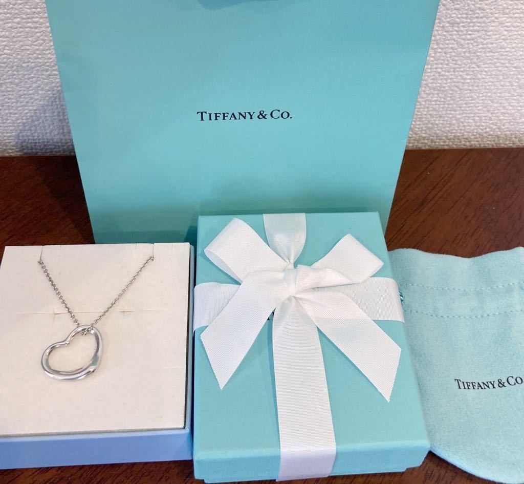 Tiffany オープンハートネックレス シルバー 箱付き - library 