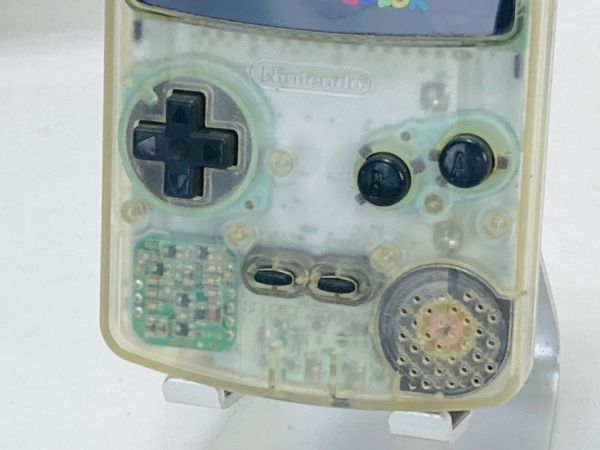 Nintendo 任天堂 GBC 本体 ゲームボーイカラー クリア 液晶難 CGB-001 動作確認済 ジャンク II-220424015_画像3