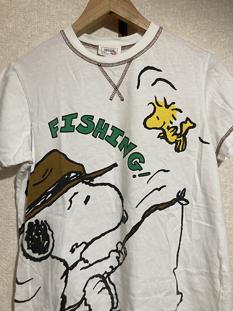 ★【PEANUTS：ピーナッツ】SNOOPY スヌーピー プリント 半袖Tシャツ レディース sizeM/ホワイトの画像3