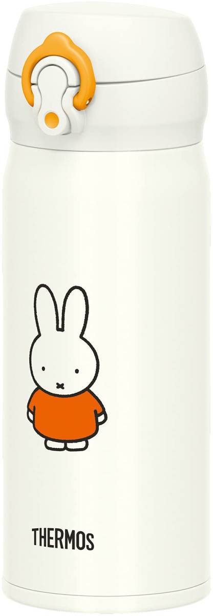 【ワンタッチ栓 お手入れ簡単】サーモス ミッフィーマグボトル　水筒 真空断熱ケータイマグ 400ml ホワイトオレンジ