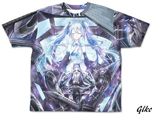 初音ミク 【Ｌサイズ】 初音ミク Circulator 両面フルグラフィックTシャツ アニメ グッズ かわいい 萌え COOL