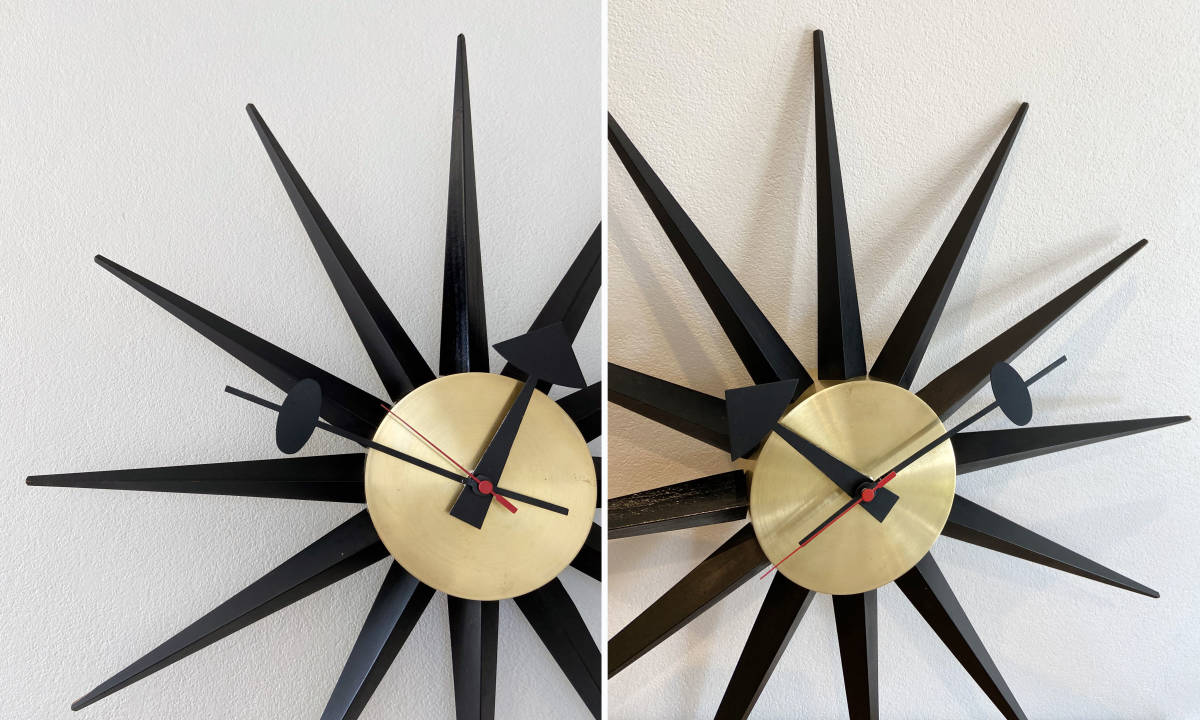 ヴィンテージ オリジナル George Nelson Howard Miller Sunburst Clock ジョージ・ネルソン ハワード・ミラー社 ミッドセンチュリー_画像4
