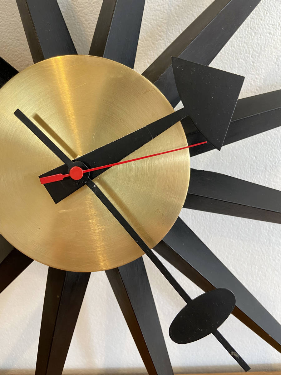  Vintage оригинал George Nelson Howard Miller Sunburst Clock George * Nelson Howard * зеркало фирма Mid-century 