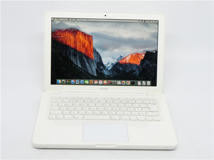 充放電29回/カメラ内蔵 500GB 13.3型 1280X800ノートPC P8600 4GB/MacBook A1342 GF320M Capitan10.11.6