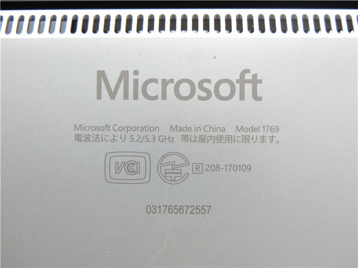 Surface Model1769 Core i5-7200U 2.5GHz 　4GB　HDDなし　詳細不明　ノートPCパソコン　ジャンク品_画像7