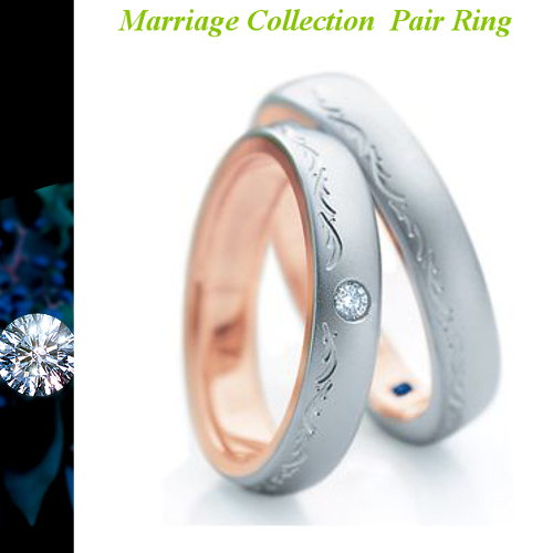 ペアリング ２本分 結婚指輪 マリッジリング 送料無料 Pt プラチナ PG ピンクゴールド ブルーサファイアセッティング