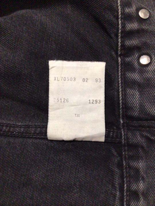 Levi's リーバイス70503-02 黒 XL デニムジャケット ビンテージ G
