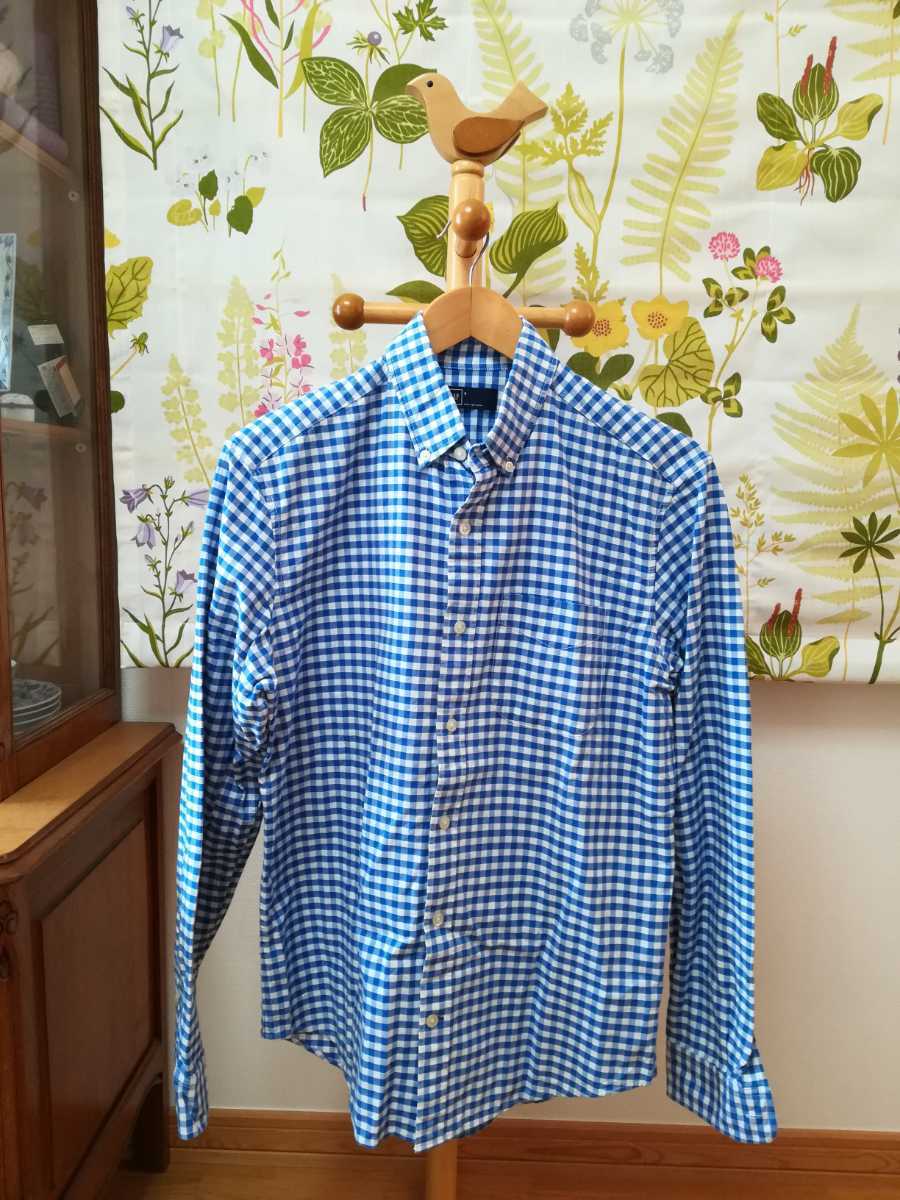 GAP ギャップ 青色チェック柄のシャツメンズＳサイズ｜PayPayフリマ