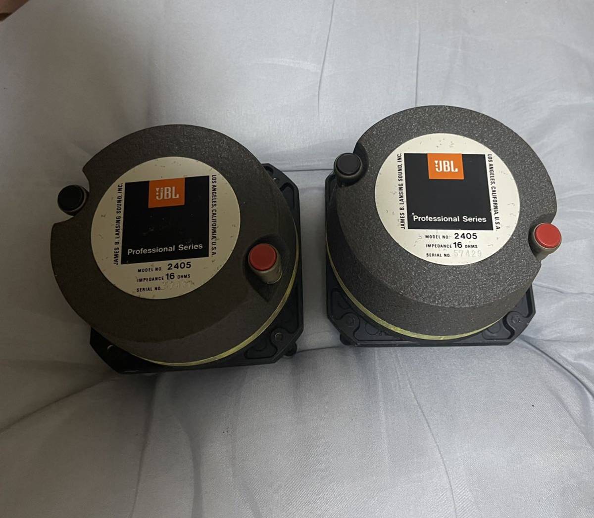 JBL 2405 ホーン型ツイーター 16 同番シリアルペア サンスイ JBL 2405 ホーン型ツイーター 16 同番シリアルペア サンスイ
