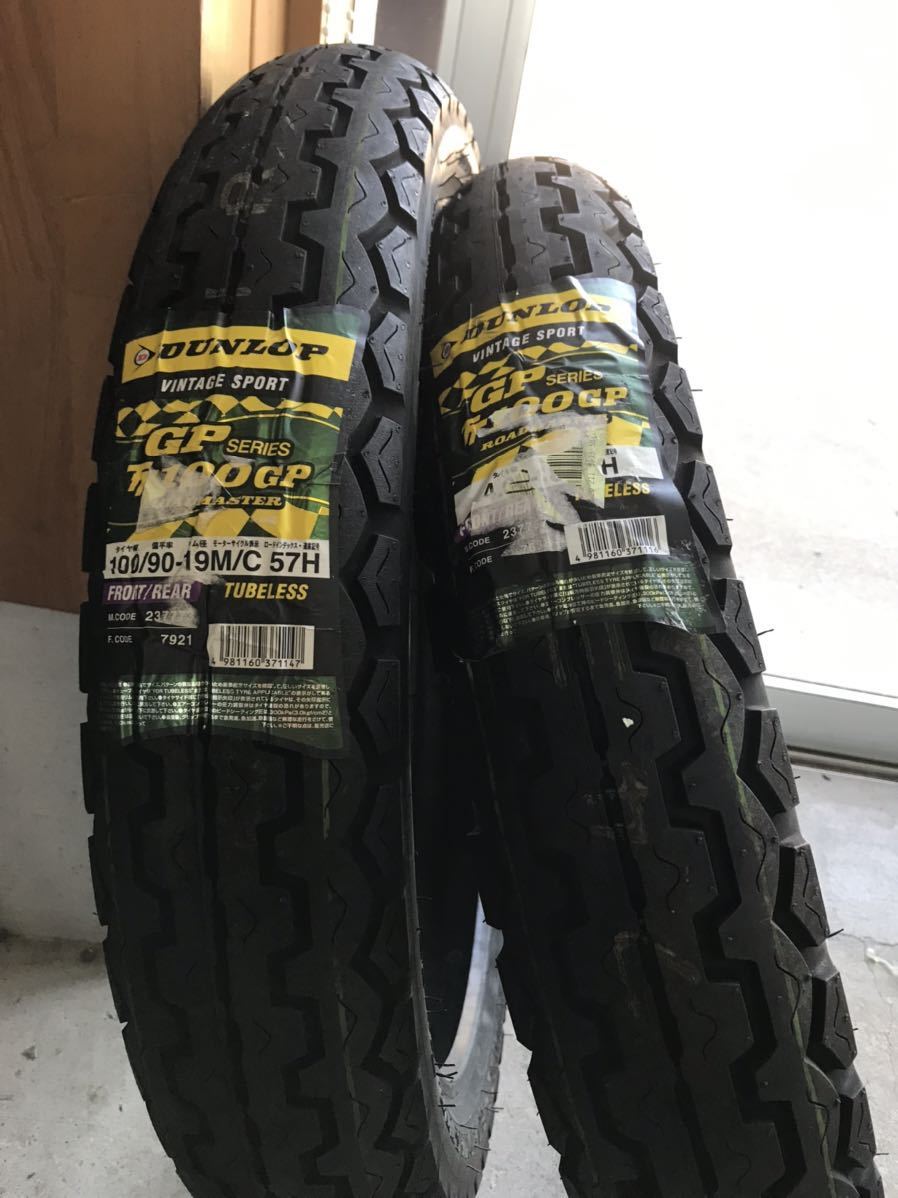 メーカー包装済】 ダンロップタイヤ DUNLOP GP series TT100GP 前後輪