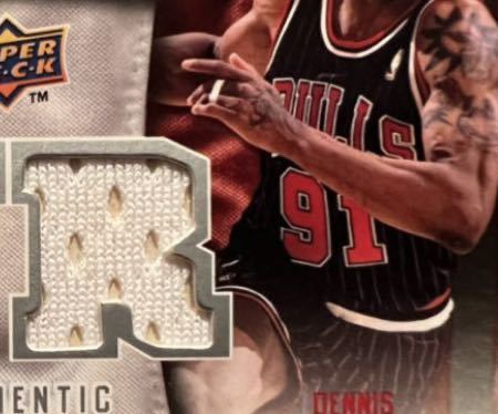 激レア Jersey Chicago Bulls Dennis Rodman 09 UD デニス・ロッドマン ジャージ シカゴ ブルズ ユニフォーム NBA Panini バスケ 3連覇_画像3