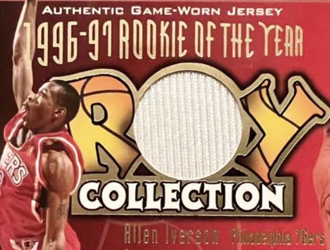 超絶レアROY Jersey 01 Fleer Allen Iverson アレン・アイバーソン NBA 実使用 ユニフォーム 76ers バスケ Panini MVP All-star HOF Legend_画像3