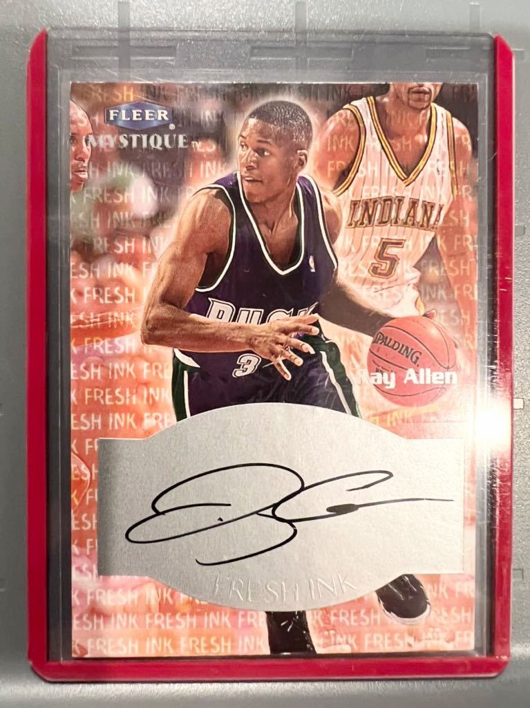 超絶レア Auto 99-00 Fleer Mystique Ray Allen レイ・アレン 直筆 サイン NBA Bucks バックス Panini ユニフォーム バスケ 3P王 HOF_画像1