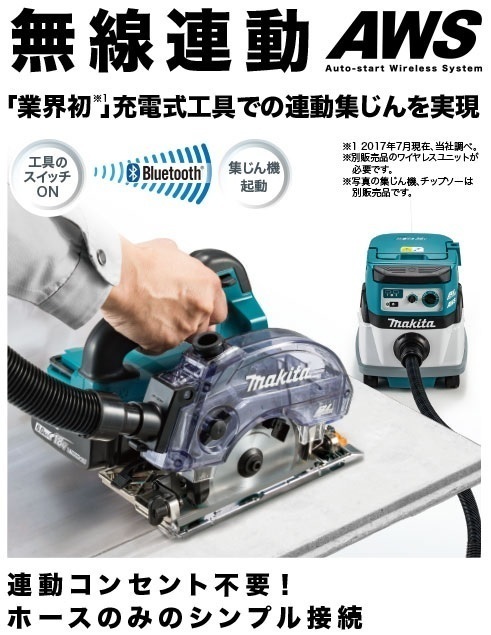 makita 充電式集塵マルノコ 18V KS513D 125mm-