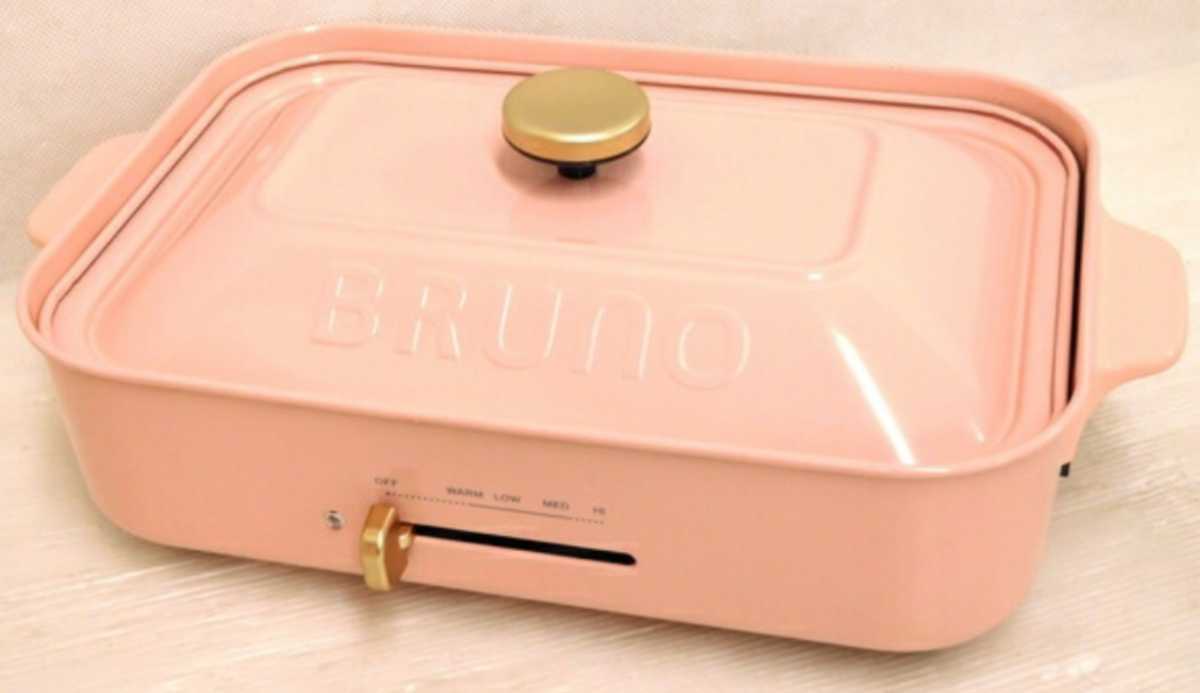 【廃盤色】 イデアインターナショナル BRUNO ブルーノ コンパクトホットプレート ピンク 本体 プレート2種(たこ焼き 平面) BOE021-PK 11