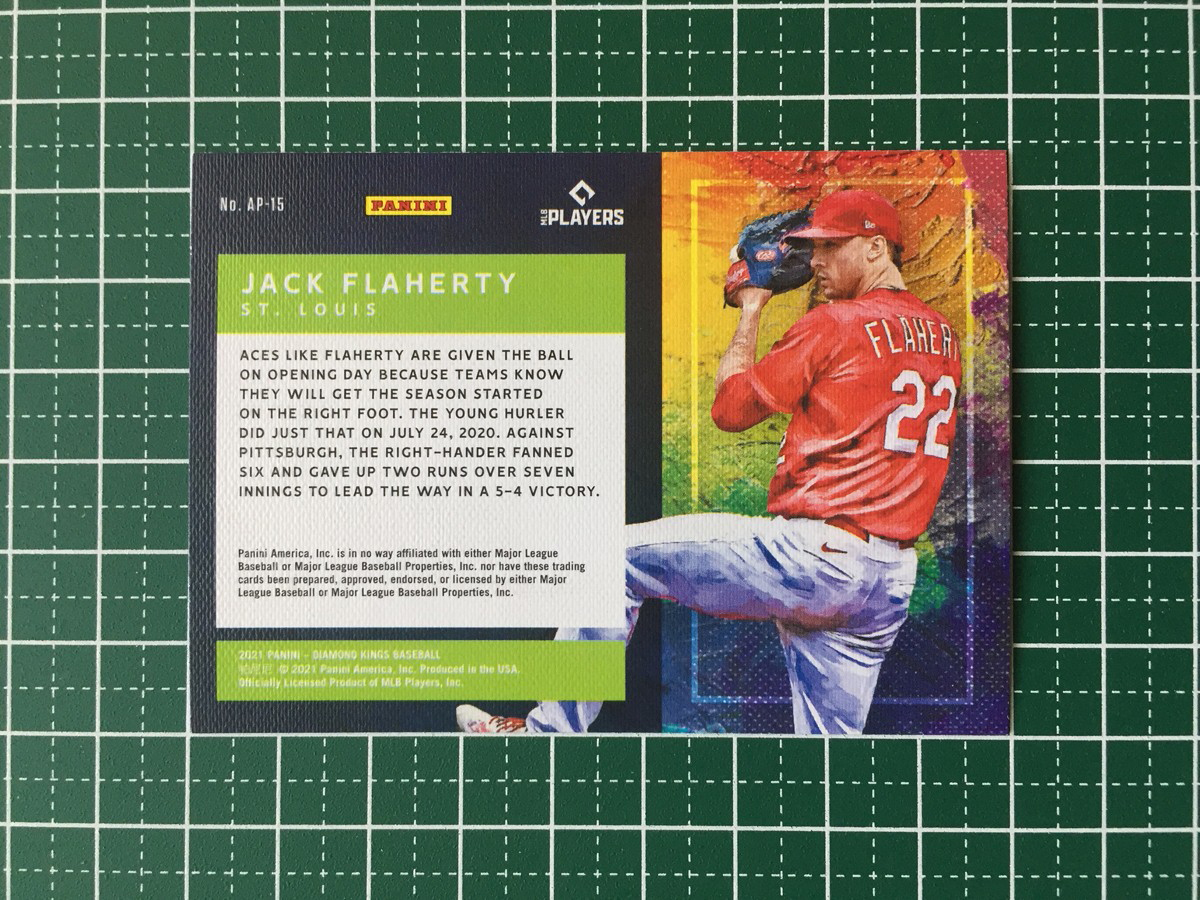 ★PANINI MLB 2021 DIAMOND KINGS #AP-15 JACK FLAHERTY［ST. LOUIS CARDINALS］インサートカード「ARTIST'S PALETTE」★_画像2