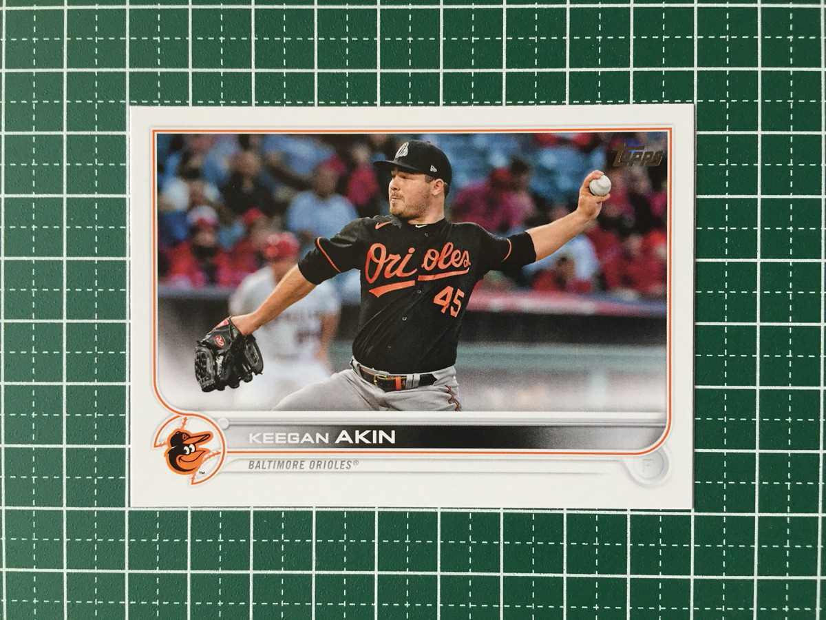 ★TOPPS MLB 2022 SERIES 1 #328 KEEGAN AKIN［BALTIMORE ORIOLES］ベースカード「BASE」★_画像1