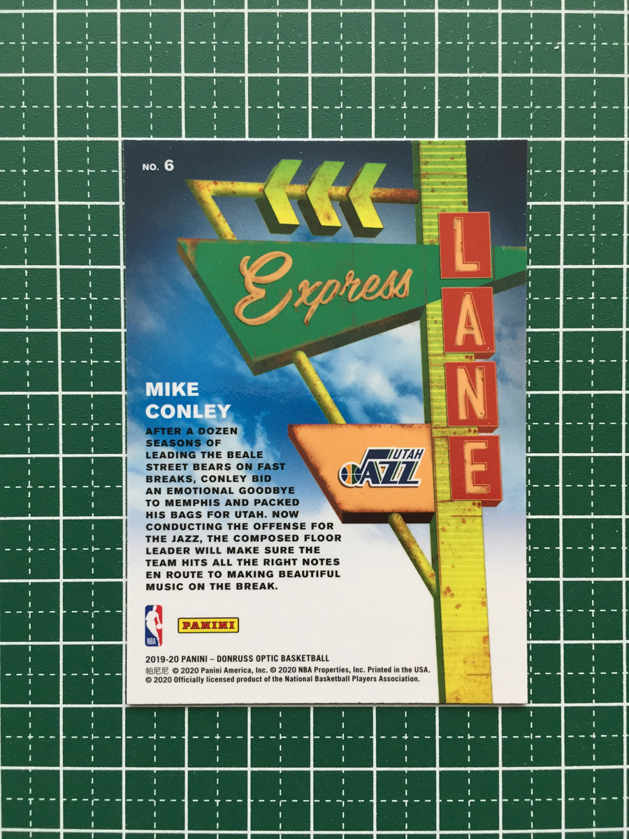 ★PANINI 2019-20 NBA DONRUSS OPTIC #6 MIKE CONLEY［UTAH JAZZ］インサートカード「EXPRESS LANE」★_画像2
