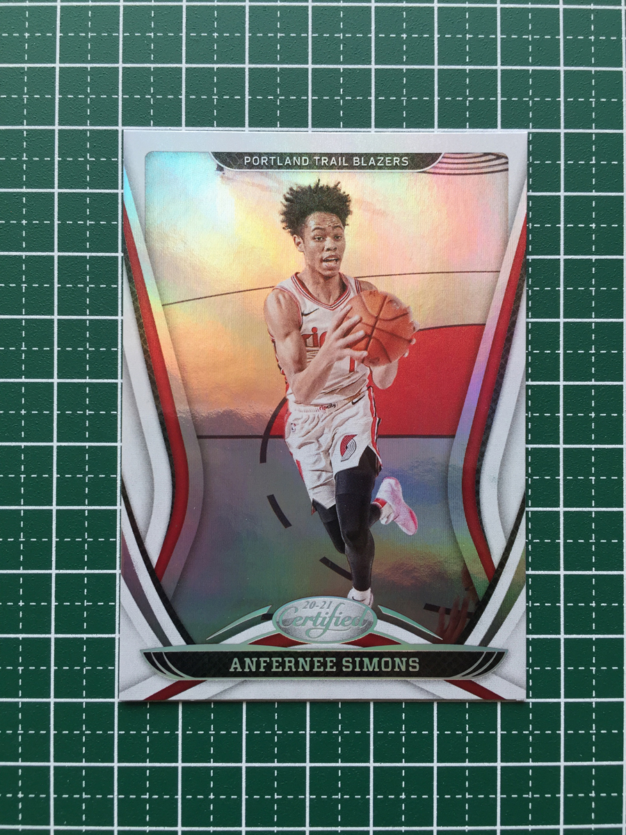 ★PANINI 2020-21 NBA CERTIFIED #122 ANFERNEE SIMONS［PORTLAND TRAIL BLAZERS］ベースカード★_画像1