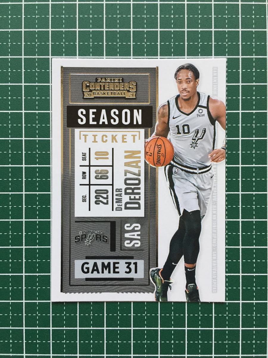 ★PANINI 2020-21 NBA CONTENDERS #66 DEMAR DEROZAN［SAN ANTONIO SPURS］ベースカード「SEASON TICKET」★_画像1