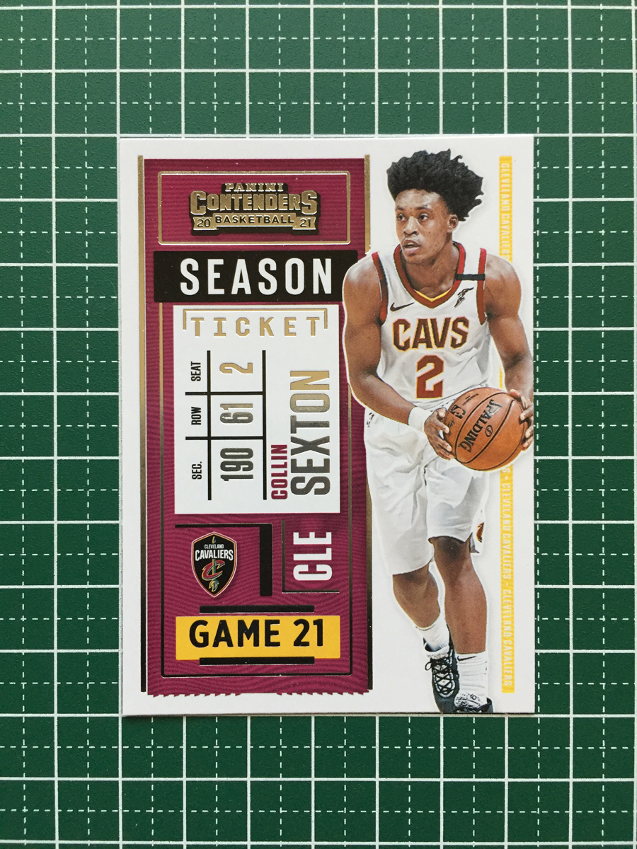 ★PANINI 2020-21 NBA CONTENDERS #10 COLLIN SEXTON［CLEVELAND CAVALIERS］ベースカード「SEASON TICKET」★_画像1