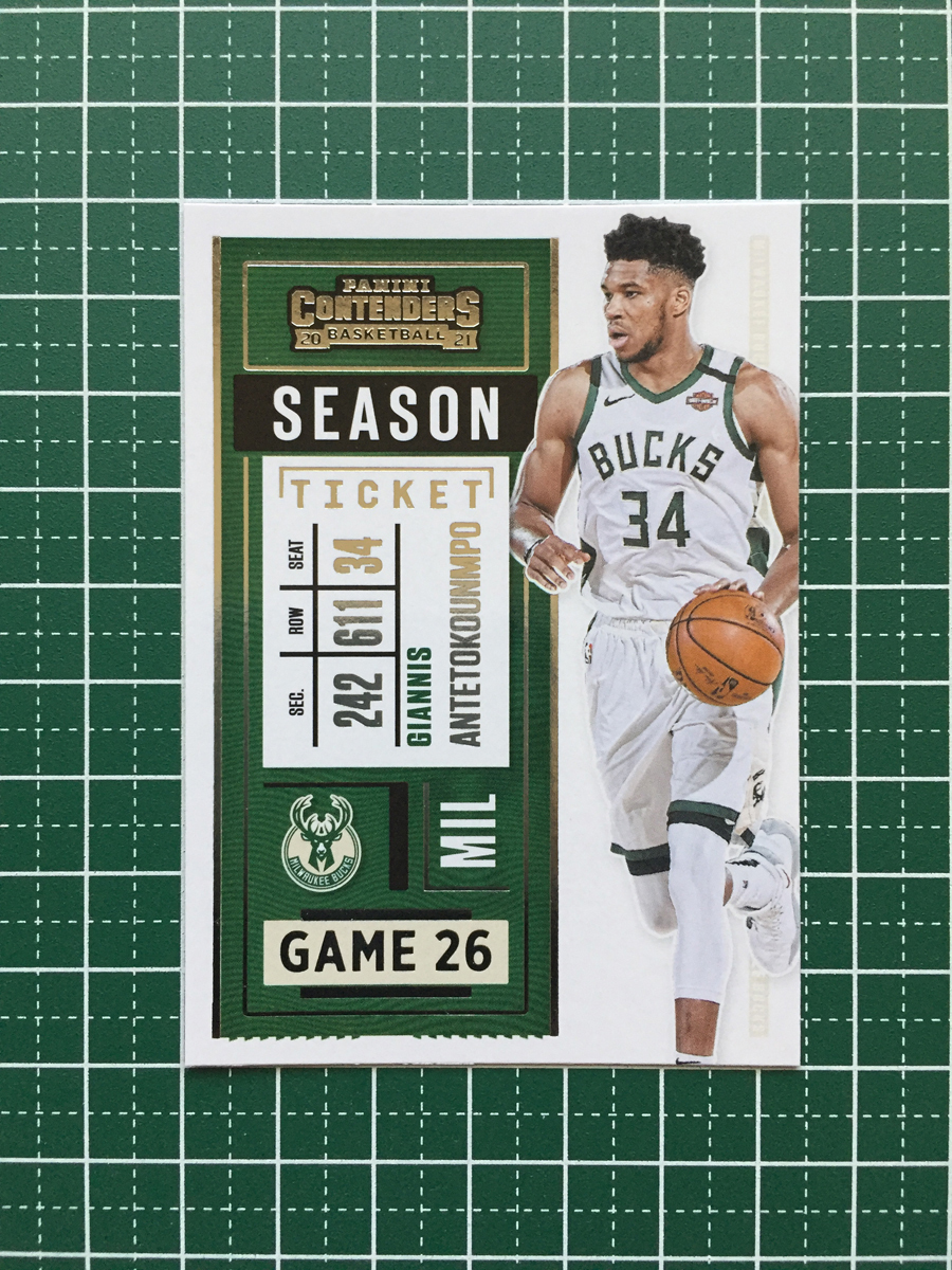 ★PANINI 2020-21 NBA CONTENDERS #99 GIANNIS ANTETOKOUNMPO［MILWAUKEE BUCKS］ベースカード「SEASON TICKET」★_画像1