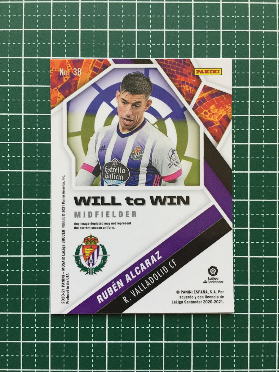 ★PANINI サッカー 2020-21 MOSAIC LA LIGA SOCCER #38 RUBEN ALCARAZ［R. VALLADOLID CF］インサートカード「WILL TO WIN」★_画像2