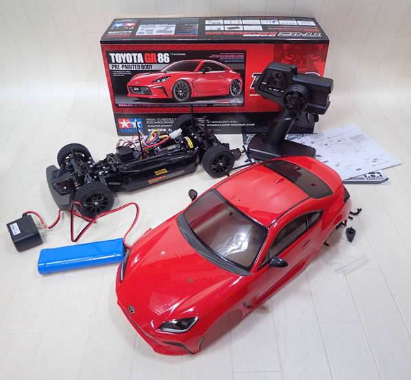 きれいめ 動作品 タミヤ 1/10 RC トヨタ GR86 TT-02 シャーシ プロポ