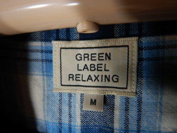 ｎ7220　GREEN LABEL RELAXING　ユナイテッド　アローズ　半袖　チェック　アシンメトリー　デザイン　ボタンダウン　シャツ　BDシャツ_画像4