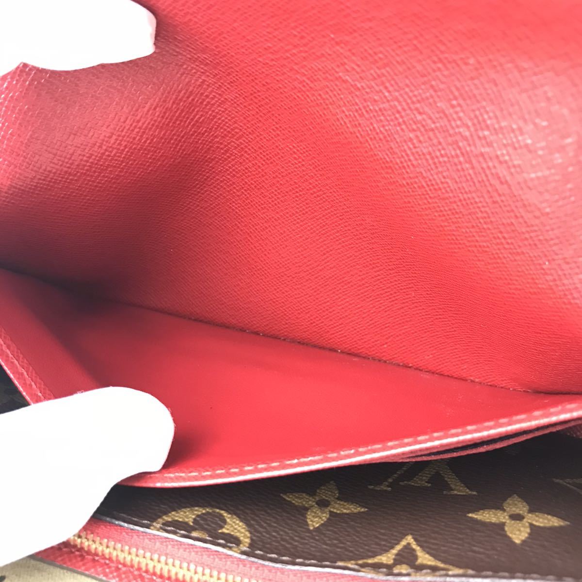 美品】ルイヴィトン ポルトフォイユ レティーロ ルージュ 赤 茶
