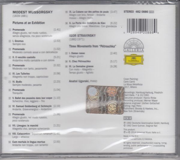 [CD/Dg]ムソルグスキー:組曲「展覧会の絵」&ストラヴィンスキー:ペトルーシュカから3楽章/A.ウゴルスキー(p) 1991_画像2