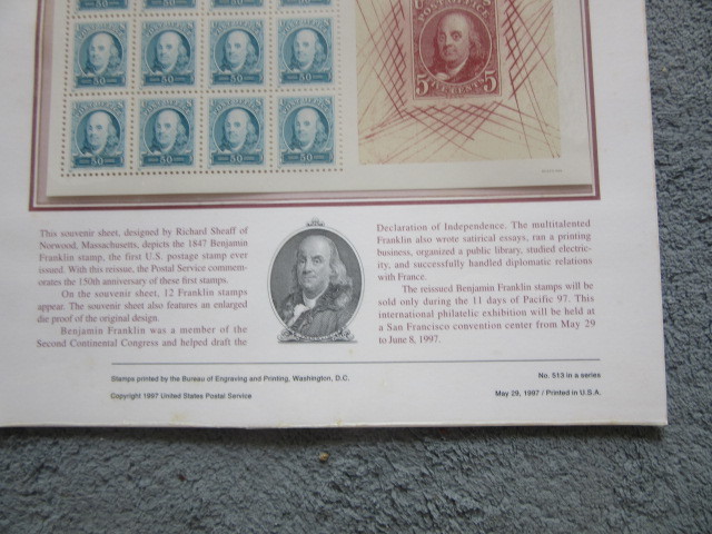  America марка,AMERICAN COMMEMORATIVES [Benjamin Franklin] маленький размер сиденье 