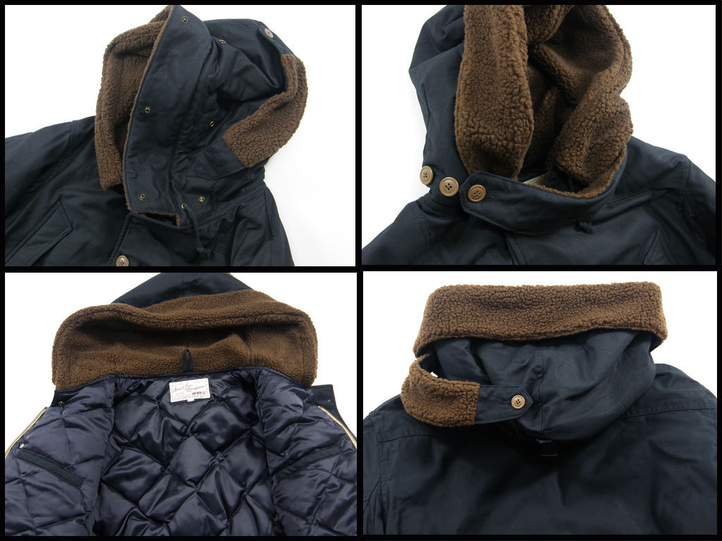 新品 AVIREX【WEB&DEPOT限定】B-9 ダウンジャケット DOWN JACKET ネイビー L ★333892 アヴィレックス ミリタリー B9 N-3B N-2B フライト_画像6