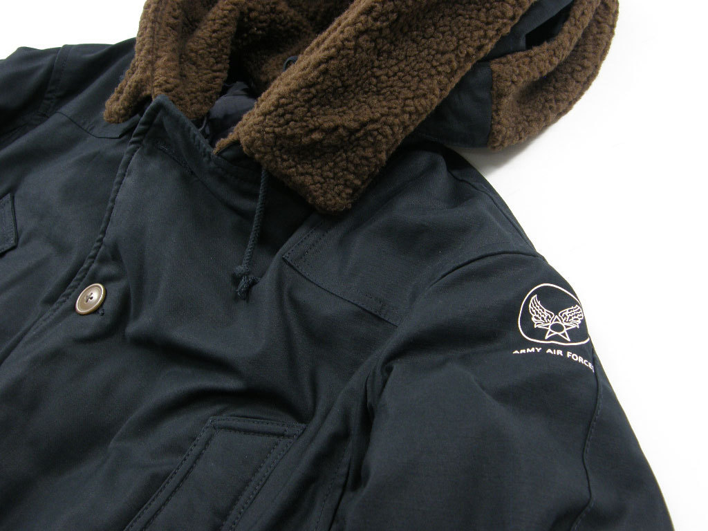 新品 AVIREX【WEB&DEPOT限定】B-9 ダウンジャケット DOWN JACKET ネイビー L ★333892 アヴィレックス ミリタリー B9 N-3B N-2B フライト_画像5