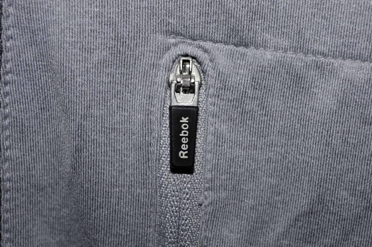 Reebok Reebok * half Zip fitness wear gray series color size :M/M( tag attaching * unused goods )