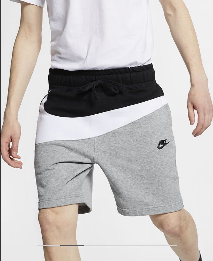 2019年製 NIKE Big Swoosh French Terry Sweat Shorts ビッグ スウォッシュ フレンチテリー スウェット ショーツ ハーフパンツ N10_画像3