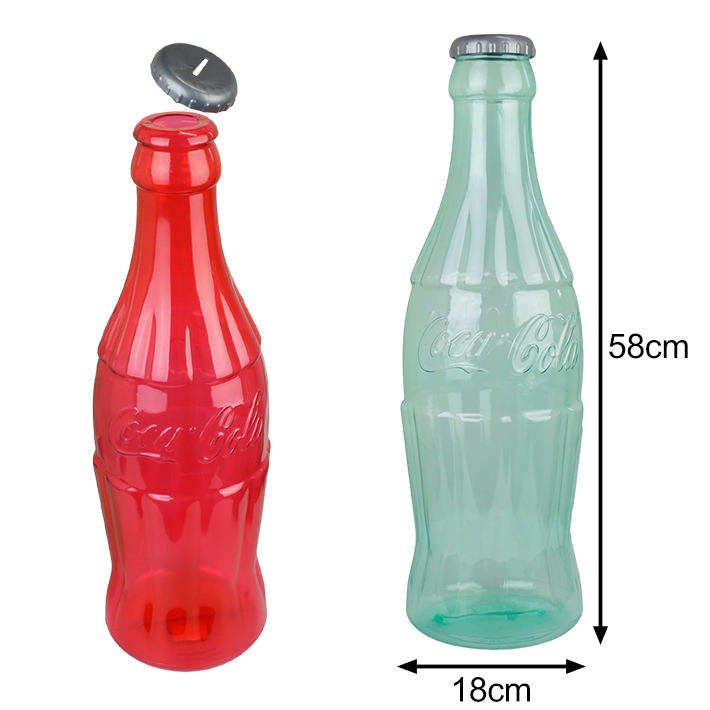 コカコーラ ボトル バンク 貯金箱 22インチ Lサイズ (クリア) Coca-Cola Bottle Bank 22inch (clear) アメ雑 インテリア_画像4