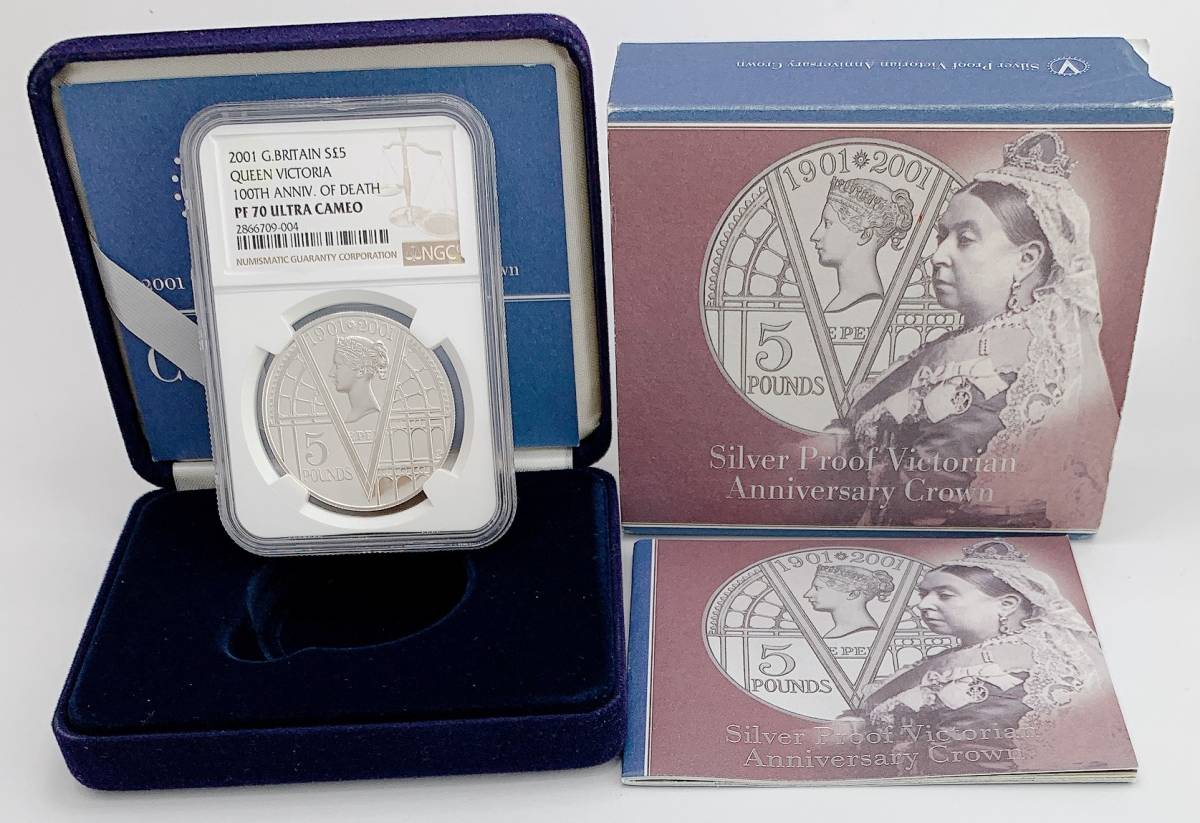最高鑑定!世界17枚 BOX&COA】イギリス 2001年 ビクトリア女王 没後100