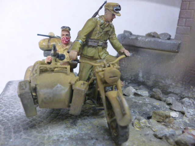 1|35 Germany Africa army .!tsendap side-car KS750 final product 