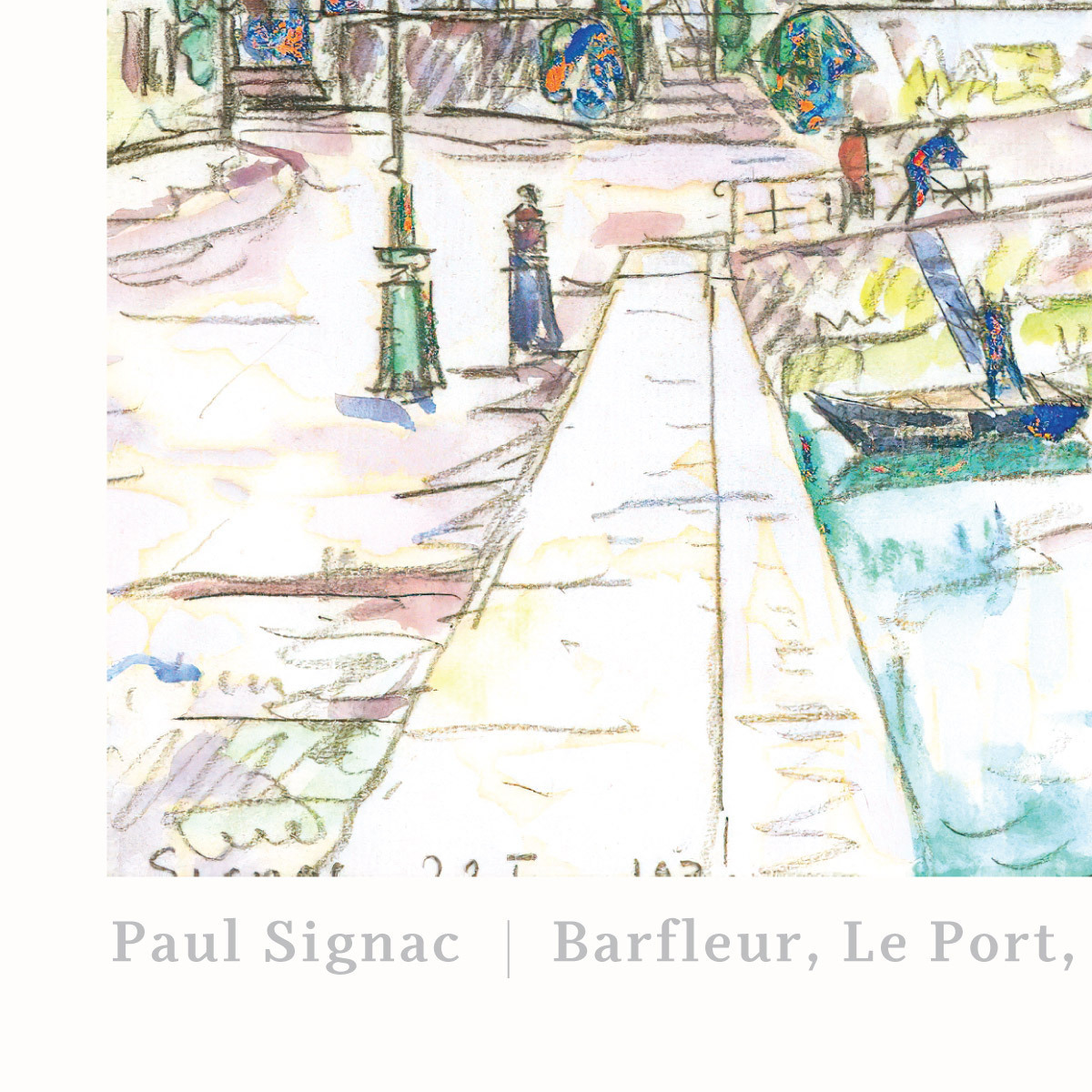 BROOMIN art poster paul (pole) sinyakBarfleur, Le Port sun Toro pe boat sea empty .. picture poster landscape painting A5 148×210mm AP120